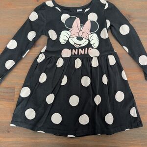 H&M Black and Pink Minnie Polka Dot Dress